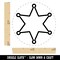 Sheriff Badge Outline Rubber Stamp for Stamping Crafting Planners